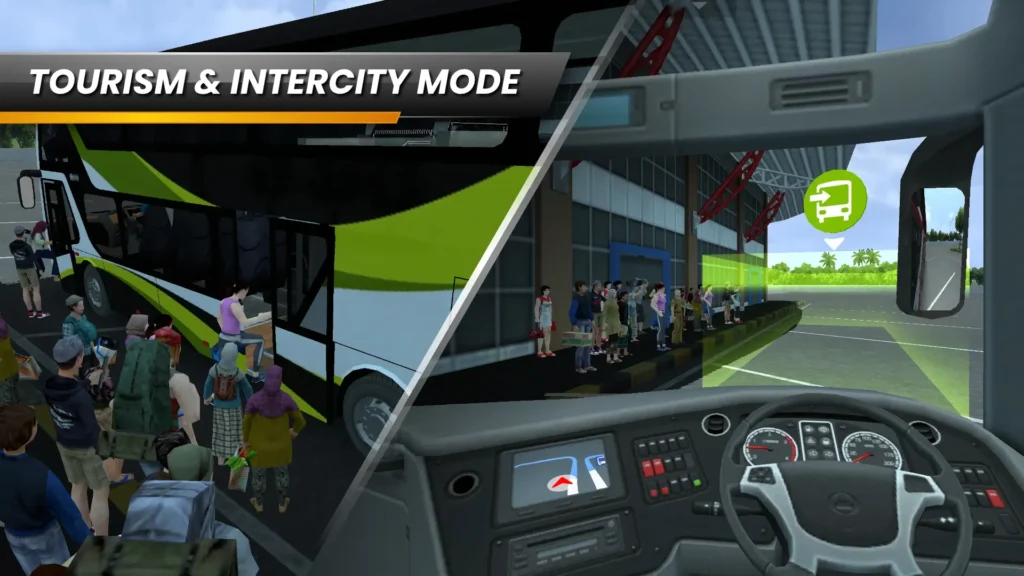Bus Simulator Indonesia bus customization screenshot with unique liveries